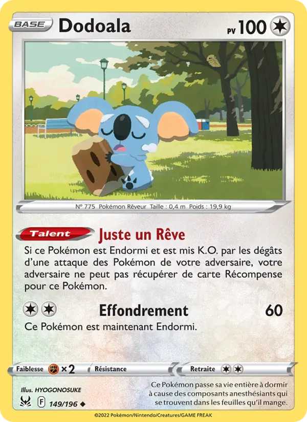 Scan HD carte Pokémon Dodoala 149/196 — Origine Perdue