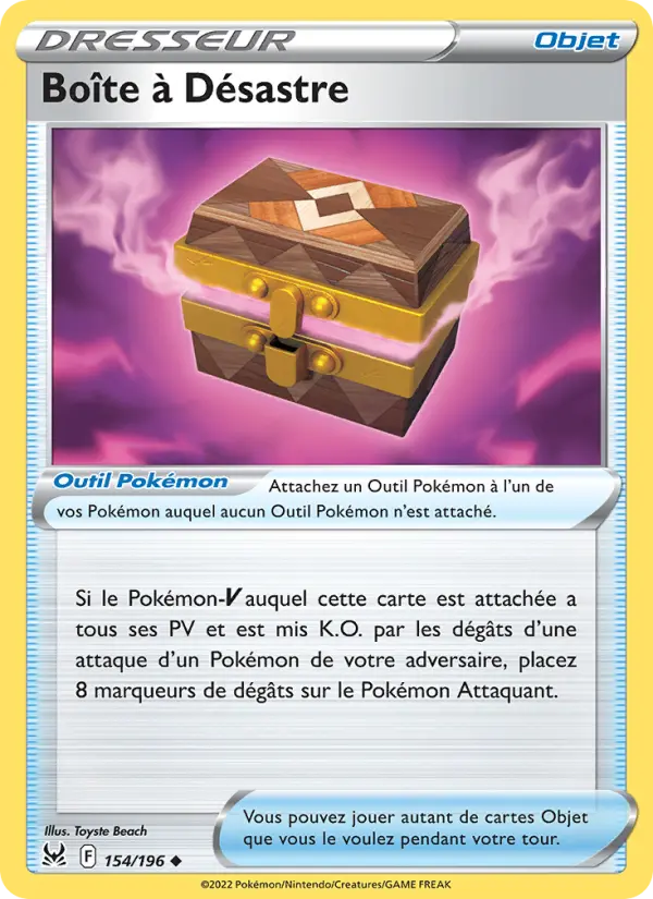 Scan HD carte Pokémon Boîte à Désastre 154/196 — Origine Perdue