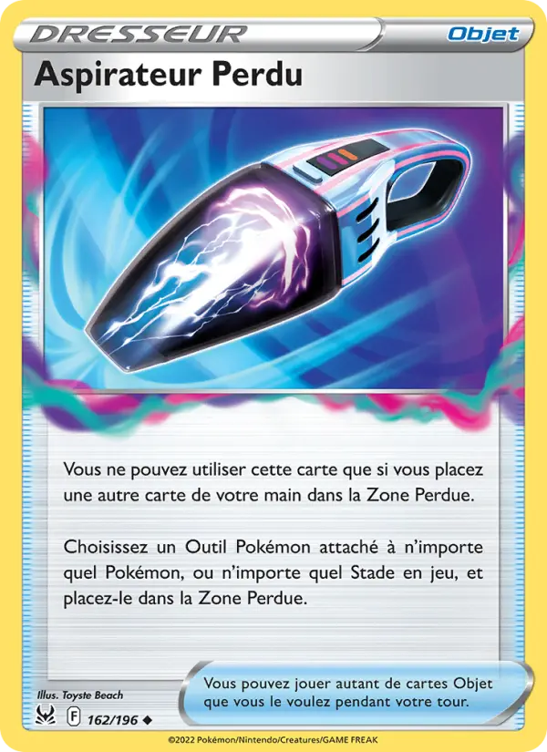 Scan HD carte Pokémon Aspirateur Perdu 162/196 — Origine Perdue