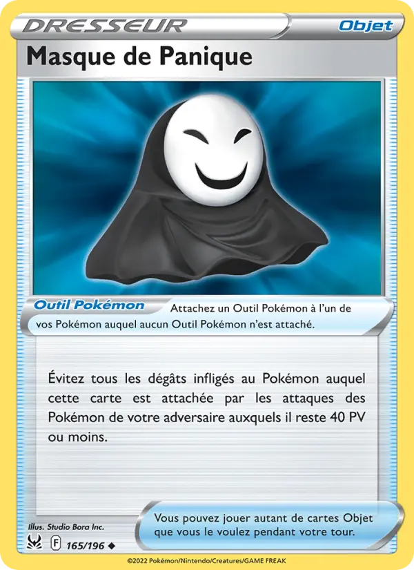 Scan HD carte Pokémon Masque de Panique 165/196 — Origine Perdue