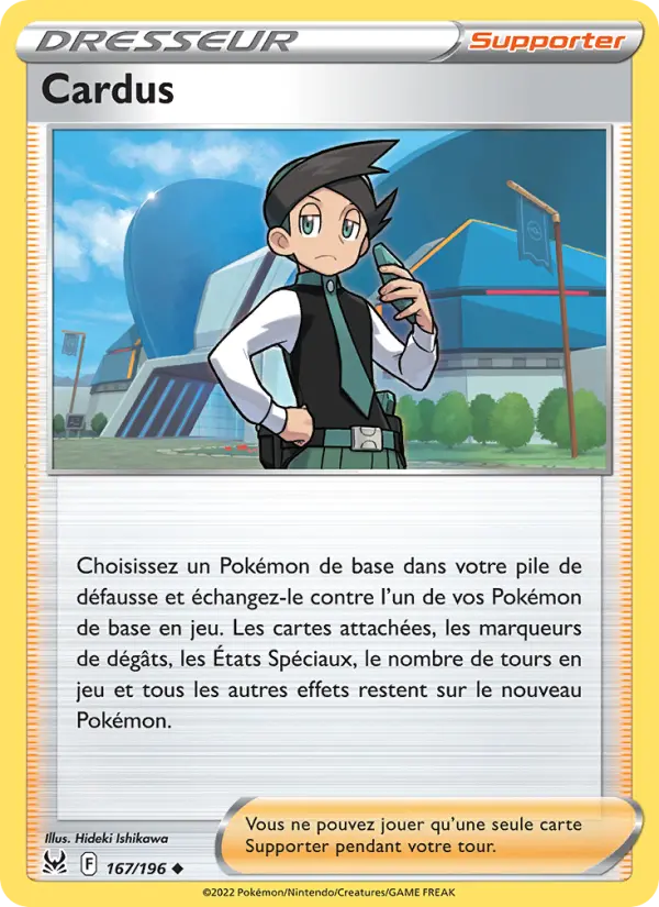 Scan HD carte Pokémon Cardus 167/196 — Origine Perdue
