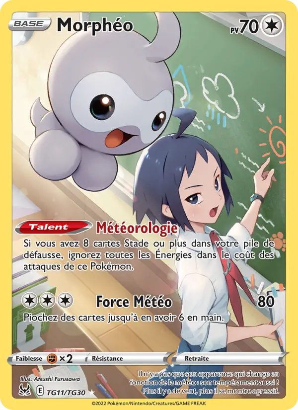 Scan HD carte Pokémon Morphéo TG11/196 — Origine Perdue