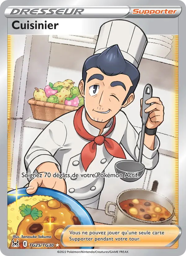 Scan HD carte Pokémon Cuisinier TG25/196 — Origine Perdue