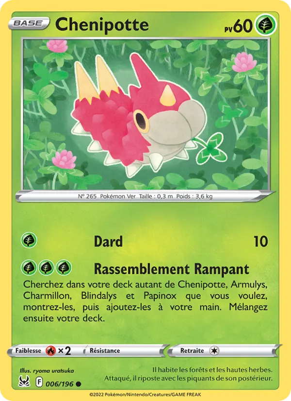 Scan HD carte Pokémon Chenipotte 006/196 — Origine Perdue