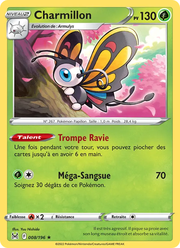 Scan HD carte Pokémon Charmillon 008/196 — Origine Perdue