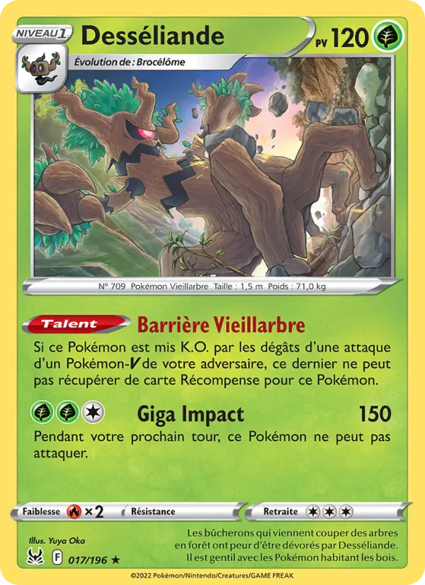 Scan HD carte Pokémon Desséliande 017/196 — Origine Perdue