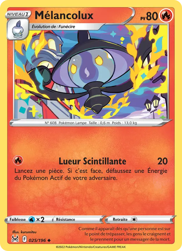 Scan HD carte Pokémon Mélancolux 025/196 — Origine Perdue