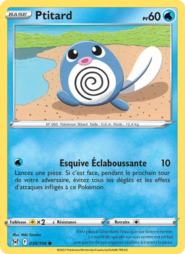 Scan HD carte Pokémon Ptitard 030/196 — Origine Perdue