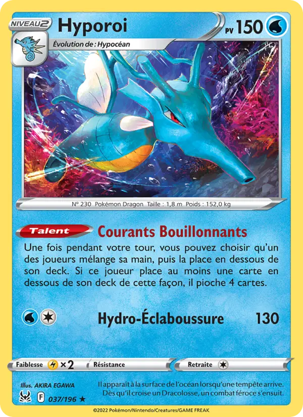 Scan HD carte Pokémon Hyporoi 037/196 — Origine Perdue