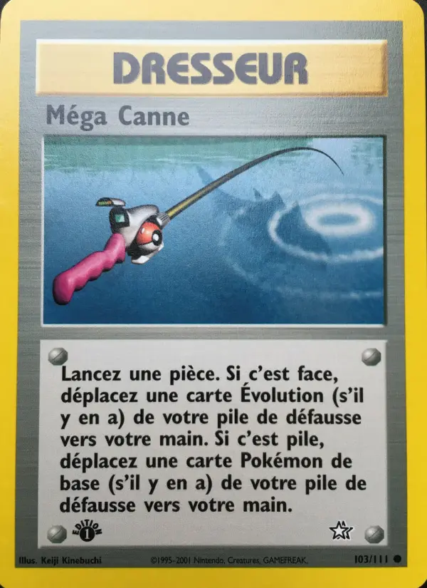 Scan HD carte Pokémon Méga Canne 103/111 — Neo Genesis