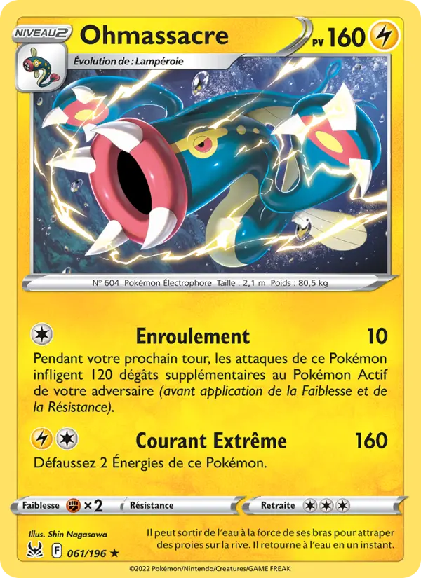 Scan HD carte Pokémon Ohmassacre 061/196 — Origine Perdue