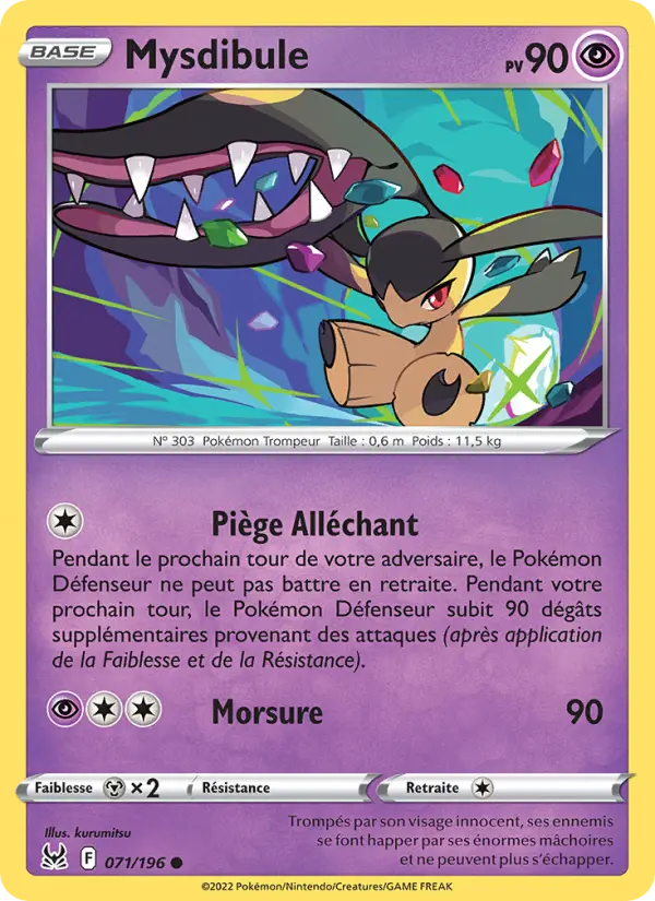 Scan HD carte Pokémon Mysdibule 071/196 — Origine Perdue