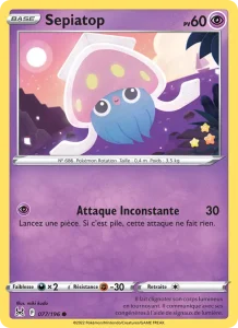 Carte Pokemon Sepiatop 077/196 Origine Perdue