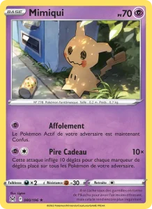 Carte Pokemon Mimiqui 080/196 Origine Perdue