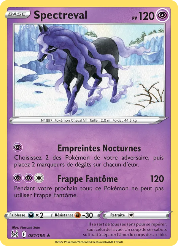 Scan HD carte Pokémon Spectreval 081/196 — Origine Perdue