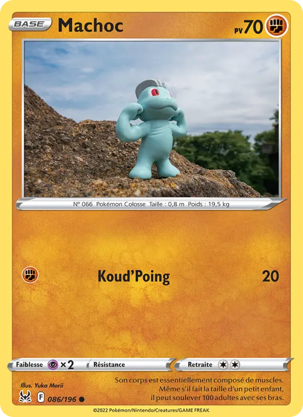 Scan HD carte Pokémon Machoc 086/196 — Origine Perdue