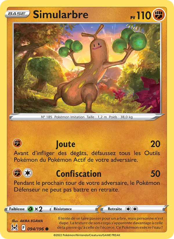 Scan HD carte Pokémon Simularbre 094/196 — Origine Perdue