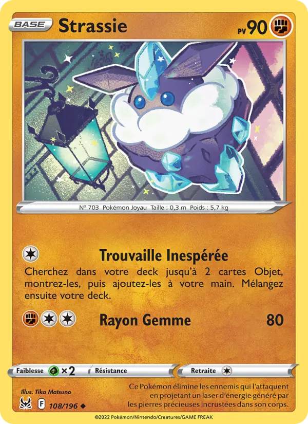 Scan HD carte Pokémon Strassie 108/196 — Origine Perdue