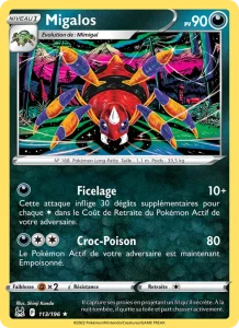 Carte Pokemon Migalos 113/196 Origine Perdue