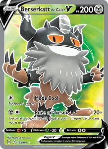 Carte Pokemon Berserkatt de Galar V 183/196 Origine Perdue