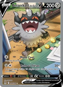 Carte Pokemon Berserkatt de Galar V 184/196 Origine Perdue