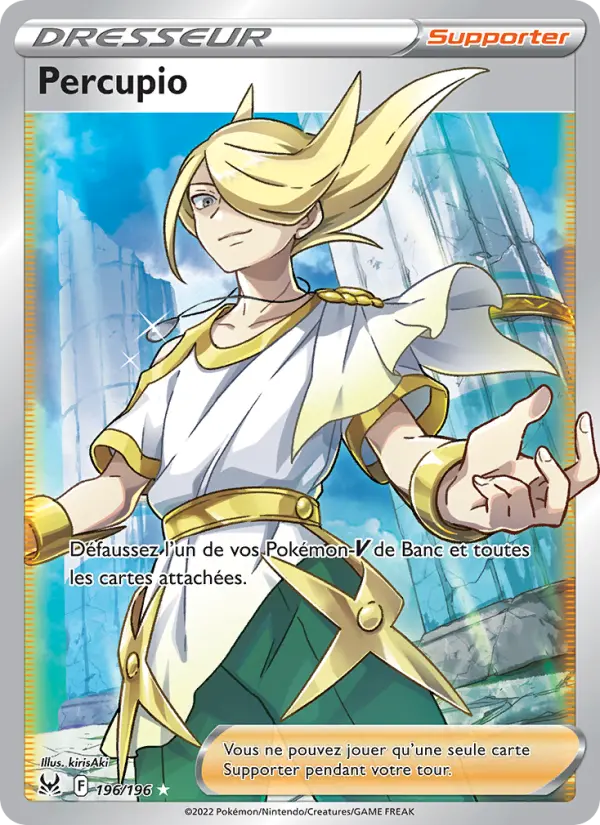Scan HD carte Pokémon Percupio 196/196 — Origine Perdue