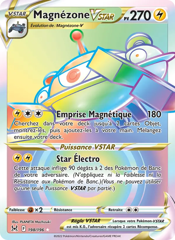 Scan HD carte Pokémon Magnézone VSTAR 198/196 — Origine Perdue