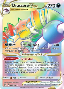 Carte Pokemon Drascore VSTAR 200/196 Origine Perdue