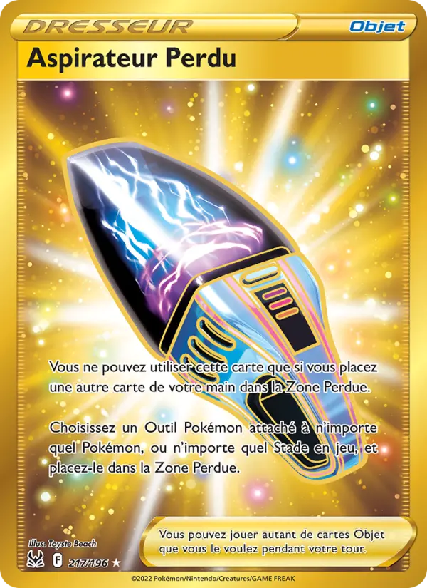 Scan HD carte Pokémon Aspirateur Perdu 217/196 — Origine Perdue