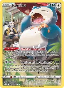Carte Pokemon Ronflex TG10/196 Origine Perdue