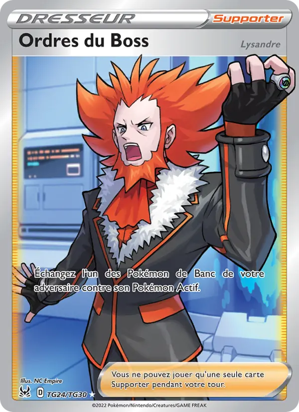 Scan HD carte Pokémon Ordres du Boss TG24/196 — Origine Perdue
