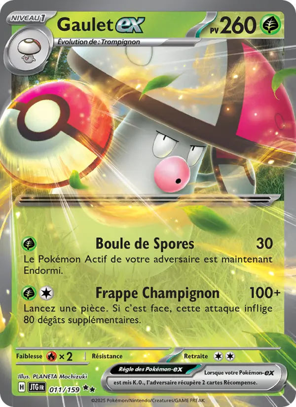 Scan HD carte Pokémon Gaulet-ex 011/159 — Aventures Ensemble