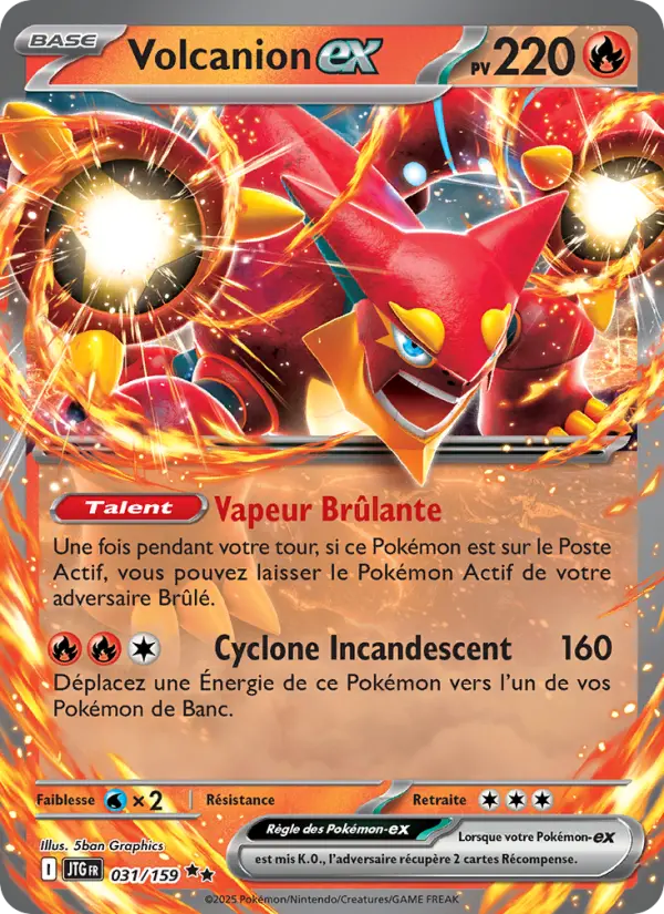 Scan HD carte Pokémon Volcanion-ex 031/159 — Aventures Ensemble
