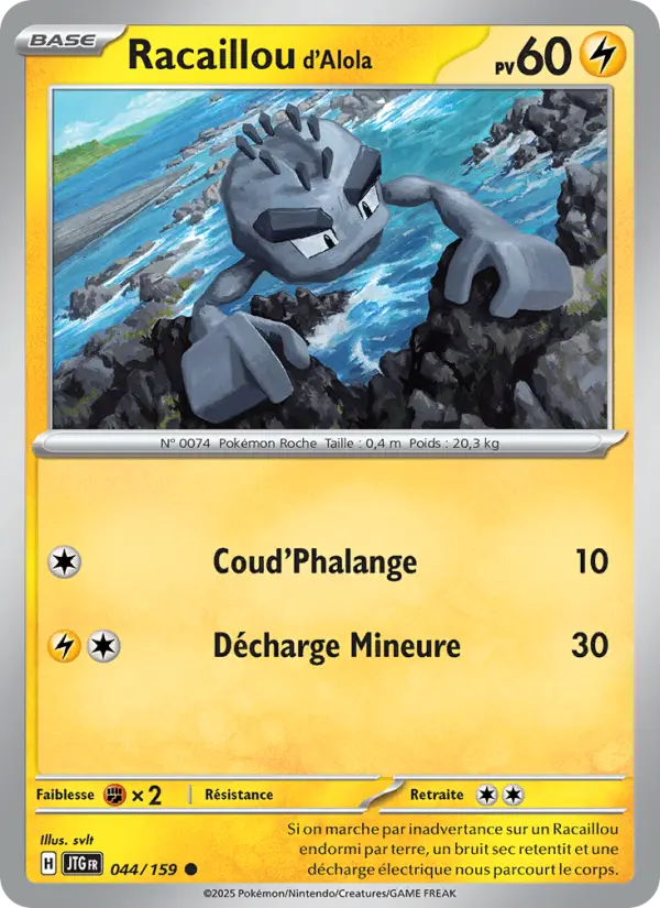 Scan HD carte Pokémon Racaillou d'Alola 044/159 — Aventures Ensemble