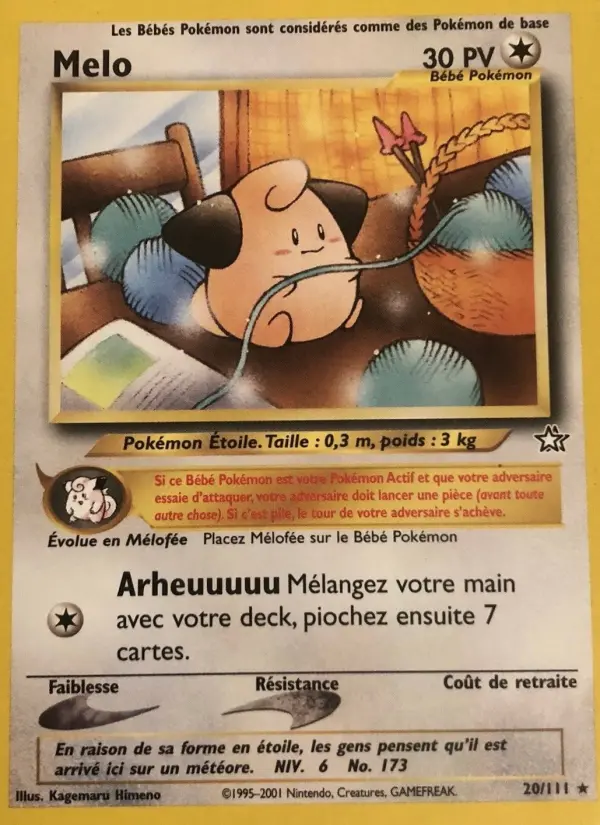Scan HD carte Pokémon Mélo 20/111 — Neo Genesis