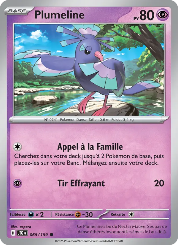 Scan HD carte Pokémon Plumeline 065/159 — Aventures Ensemble
