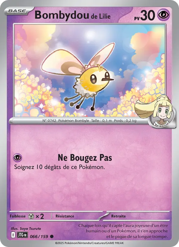 Scan HD carte Pokémon Bombydou de Lilie 066/159 — Aventures Ensemble