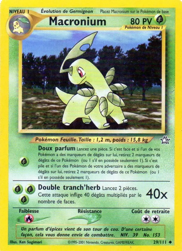 Scan HD carte Pokémon Macronium 29/111 — Neo Genesis