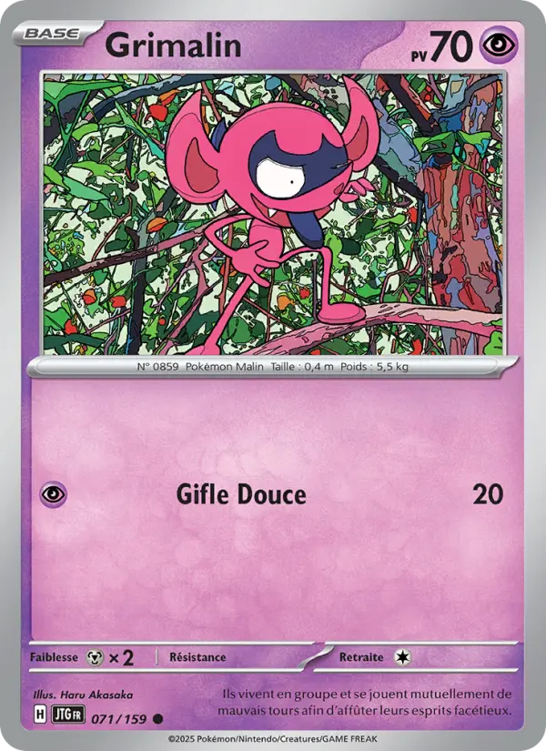 Scan HD carte Pokémon Grimalin 071/159 — Aventures Ensemble
