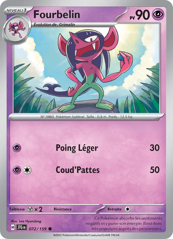 Scan HD carte Pokémon Fourbelin 072/159 — Aventures Ensemble
