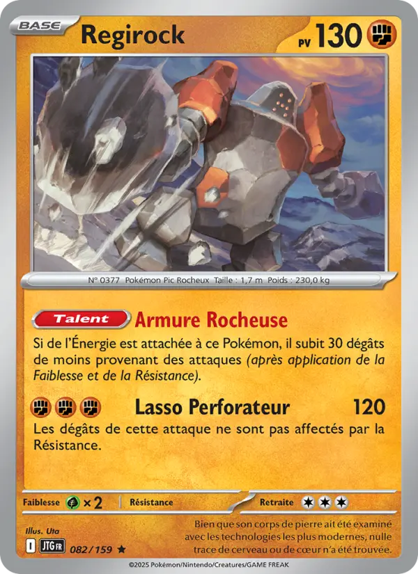 Scan HD carte Pokémon Regirock 082/159 — Aventures Ensemble
