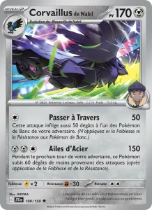 Carte Pokemon Corvaillus de Nabil 108/159 Aventures Ensemble