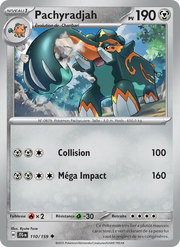 Scan HD carte Pokémon Pachyradjah 110/159 — Aventures Ensemble
