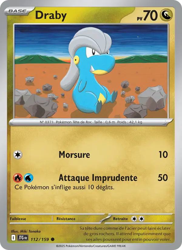 Scan HD carte Pokémon Draby 112/159 — Aventures Ensemble