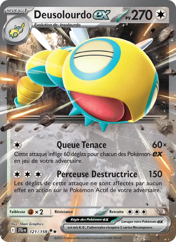 Scan HD carte Pokémon Deusolourdo-ex 121/159 — Aventures Ensemble