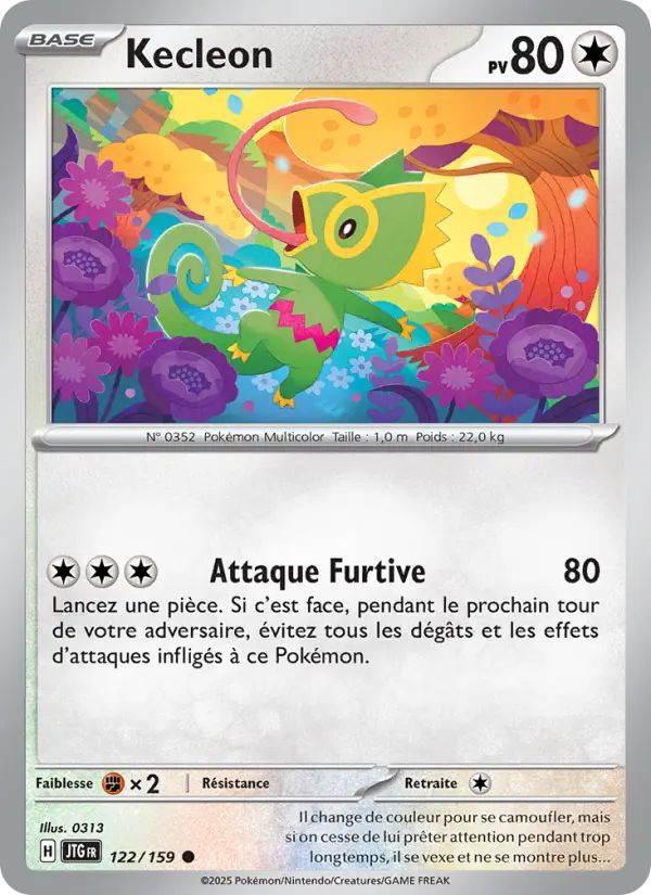 Scan HD carte Pokémon Kecleon 122/159 — Aventures Ensemble