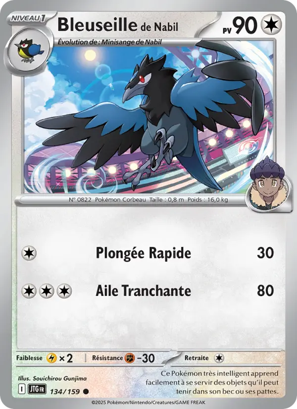 Scan HD carte Pokémon Bleuseille de Nabil 134/159 — Aventures Ensemble