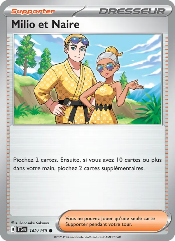 Scan HD carte Pokémon Milio et Naire 142/159 — Aventures Ensemble