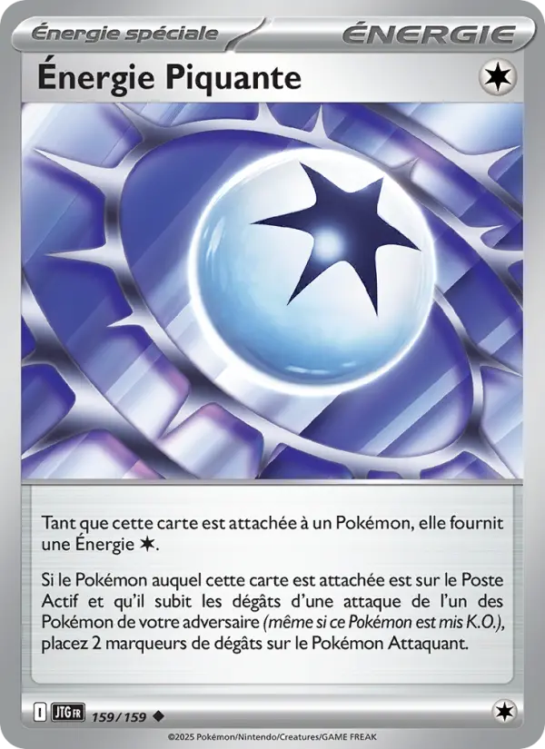 Scan HD carte Pokémon Énergie Piquante 159/159 — Aventures Ensemble