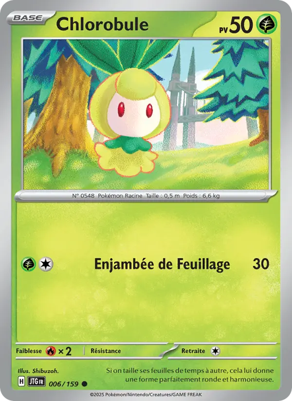 Scan HD carte Pokémon Chlorobule 006/159 — Aventures Ensemble